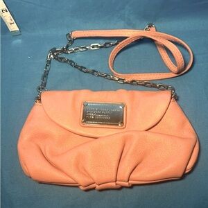 Marc by Marc Jacobs Leather Rose Pink Purse Classic Q Karlie Bag Crossbody Card